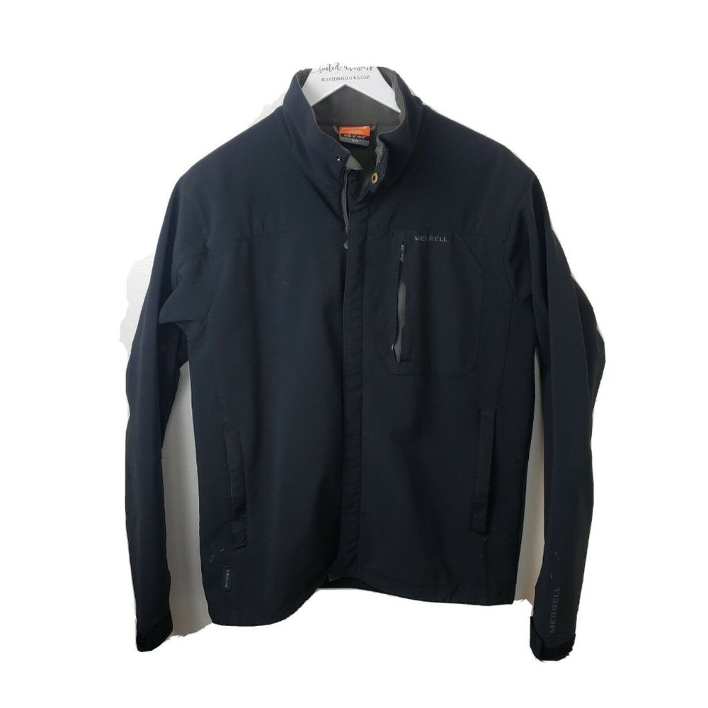 Merrell Mens Jacket Coat Black Opti Shell Size Med - Picture 1 of 7